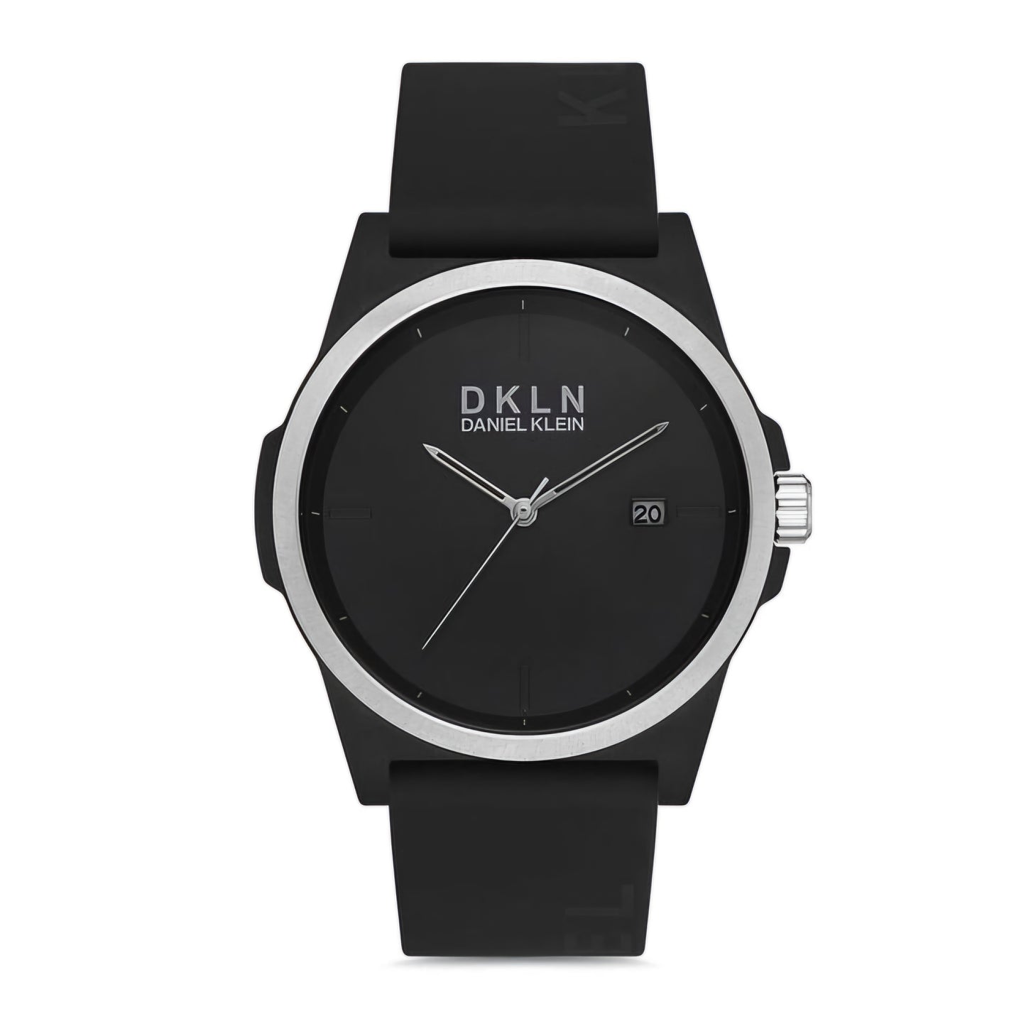 Ceas de Bărbați Daniel Klein Sport, Cadran Negru Mat și Ramă Argintie