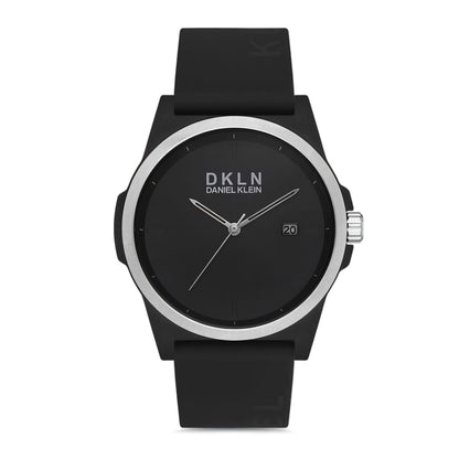 Ceas de Bărbați Daniel Klein Sport, Cadran Negru Mat și Ramă Argintie