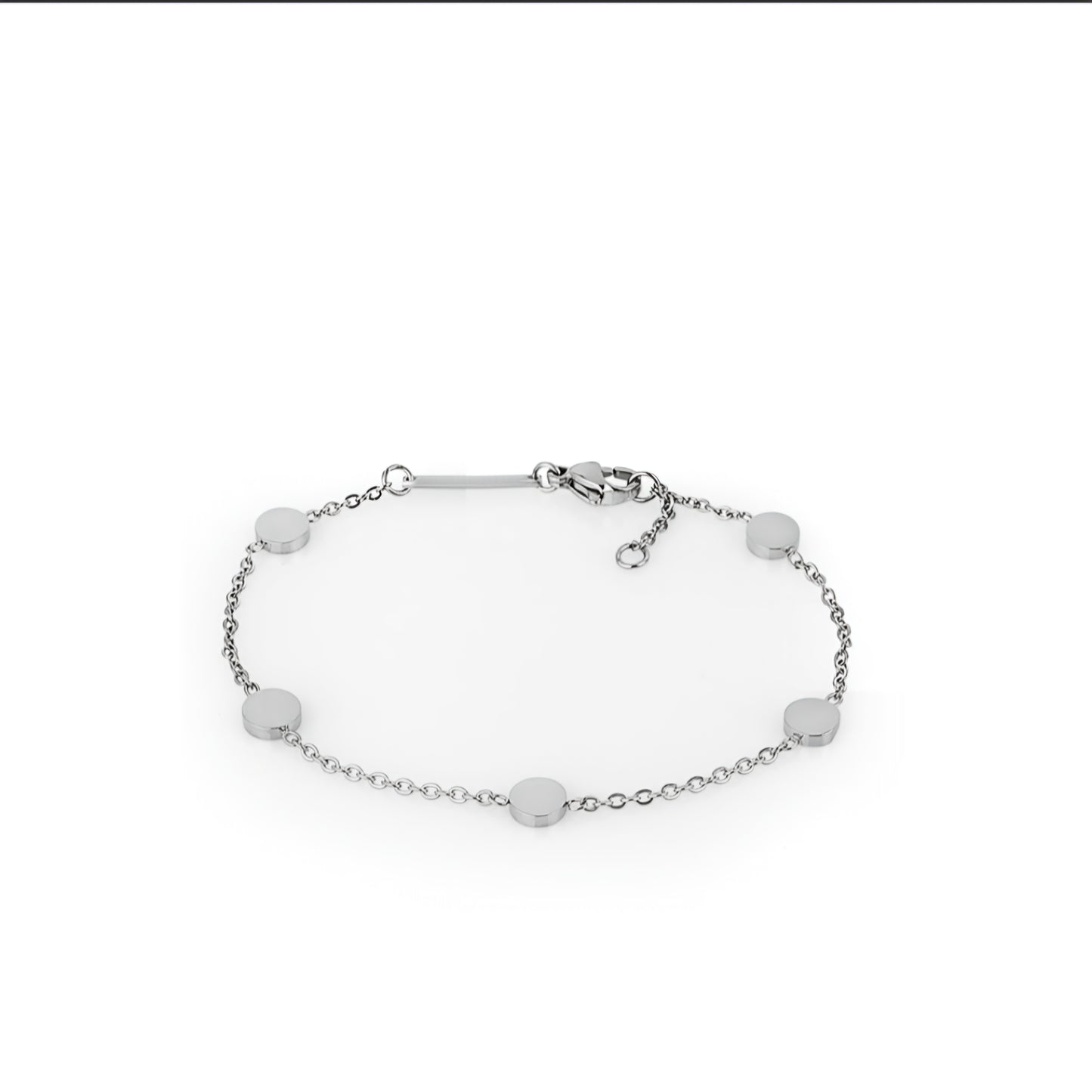 Brățară Daniel Klein de Damă Bicoloră, Lanț Fin cu Accente Circulare Aurii