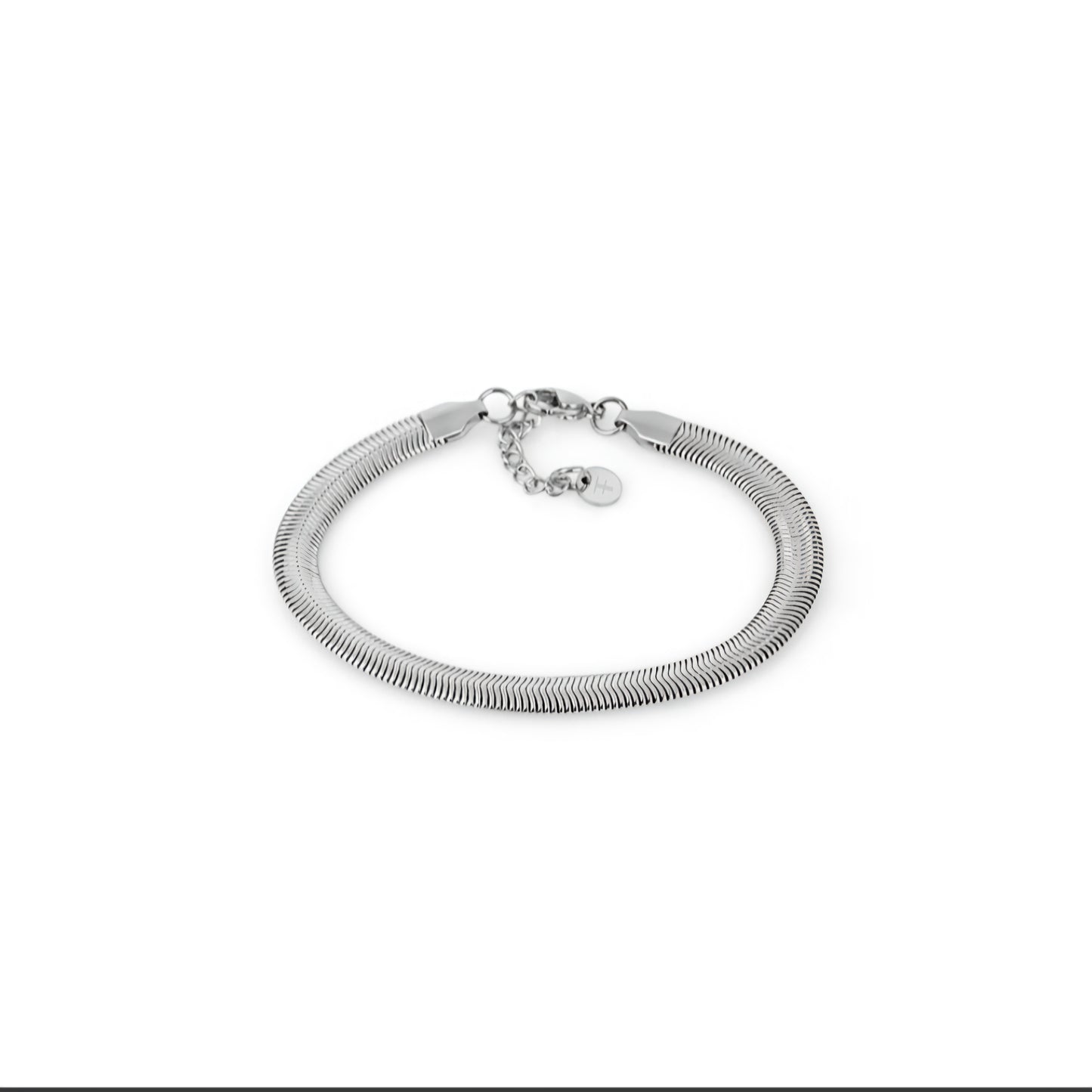Brățară Freelook Argintie din Oțel Inoxidabil, Design Modern "Serpuit"