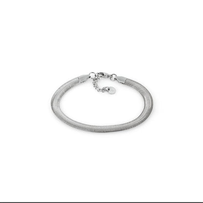 Brățară Freelook Argintie din Oțel Inoxidabil, Design Modern "Serpuit"