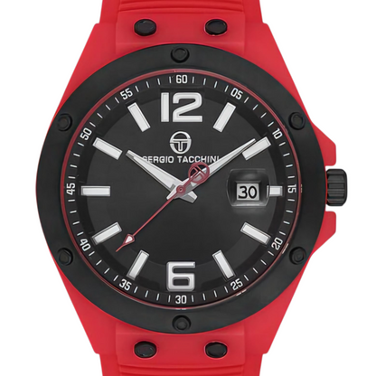 Ceas de Bărbați Sergio Tacchini Streamline, Cadran Negru cu Bezel Sportiv