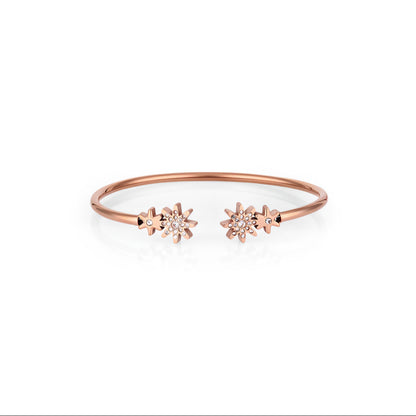 Brățară Daniel Klein Gold Edition, cu Elemente Florale și Zirconii Stralucitoare