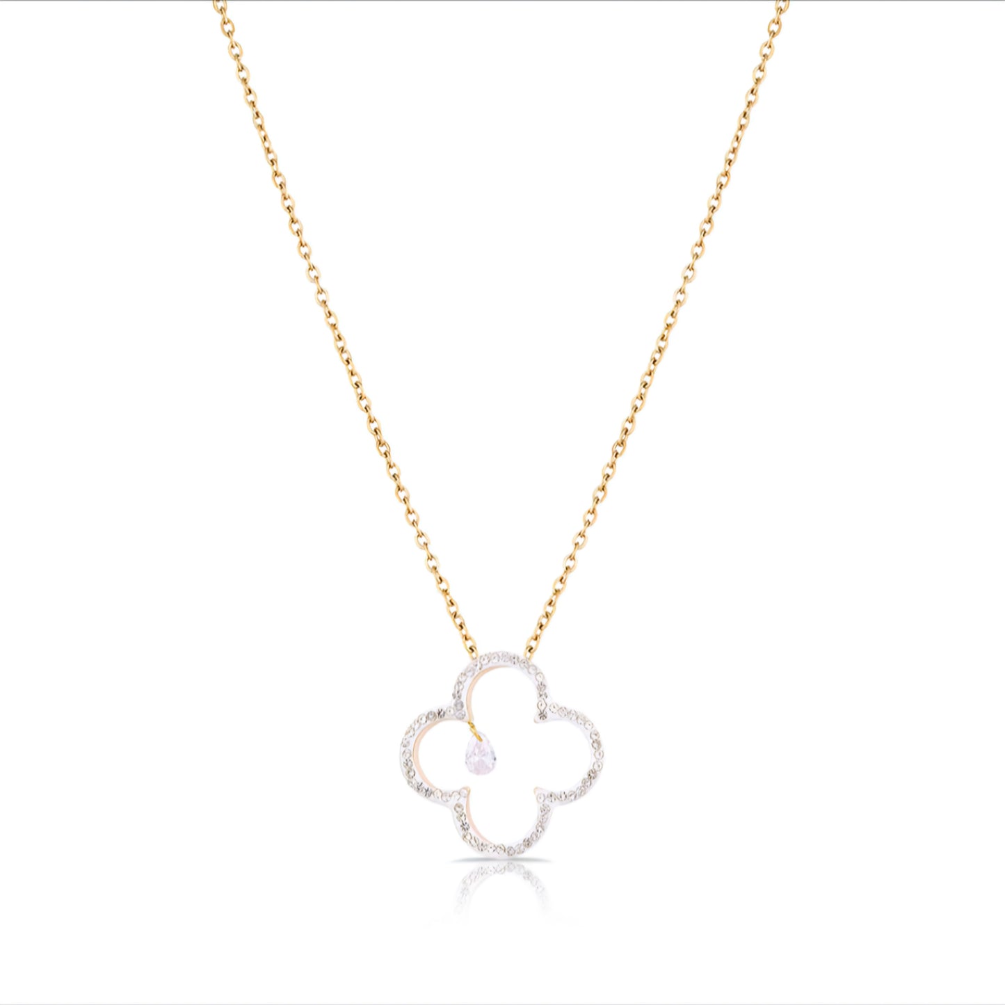 Colier Daniel Klein de Damă Auriu, din Oțel Inoxidabil cu Design Sofisticat