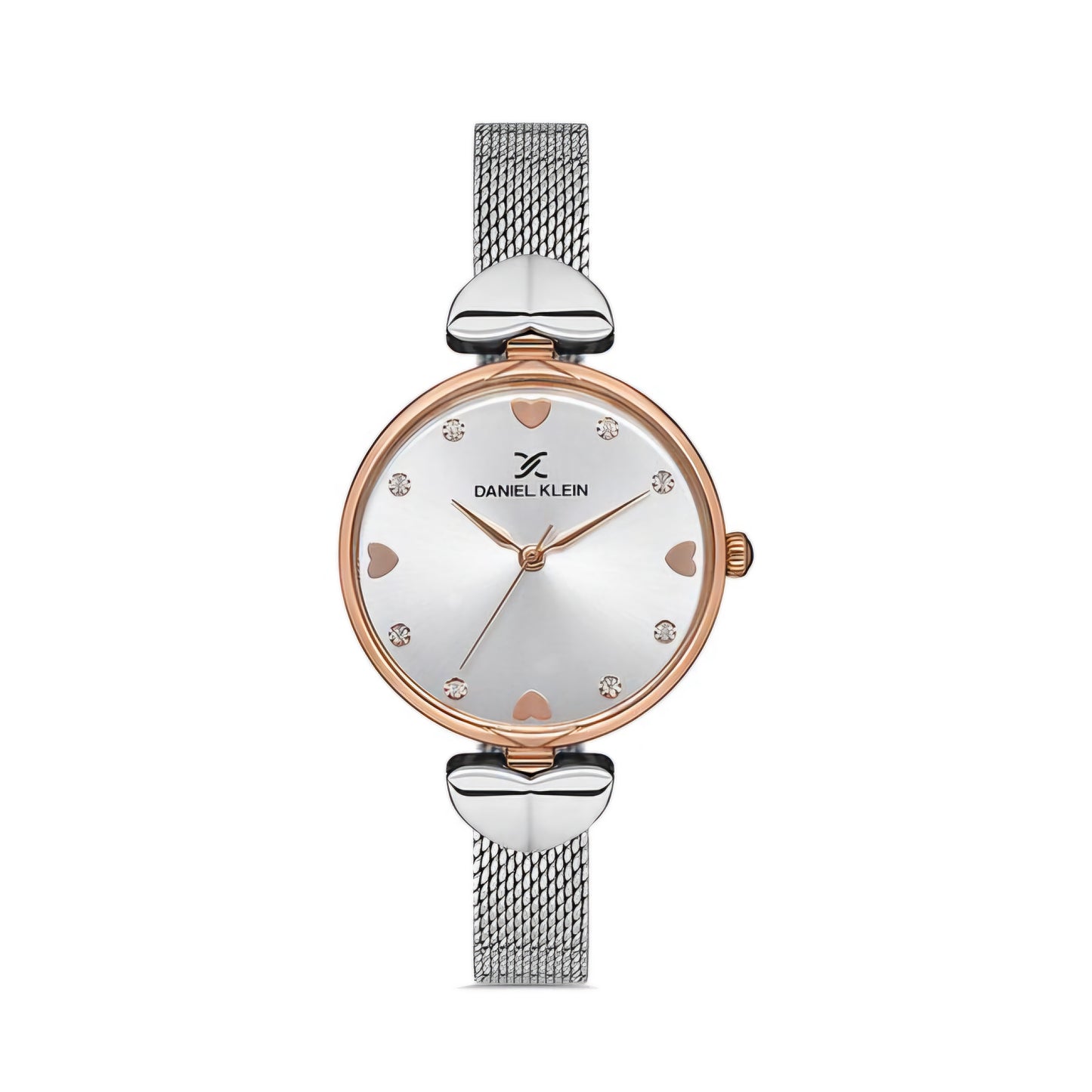 Ceas Daniel Klein Trendy Gold, Cadran cu Inimioare, Brățară Reglabilă