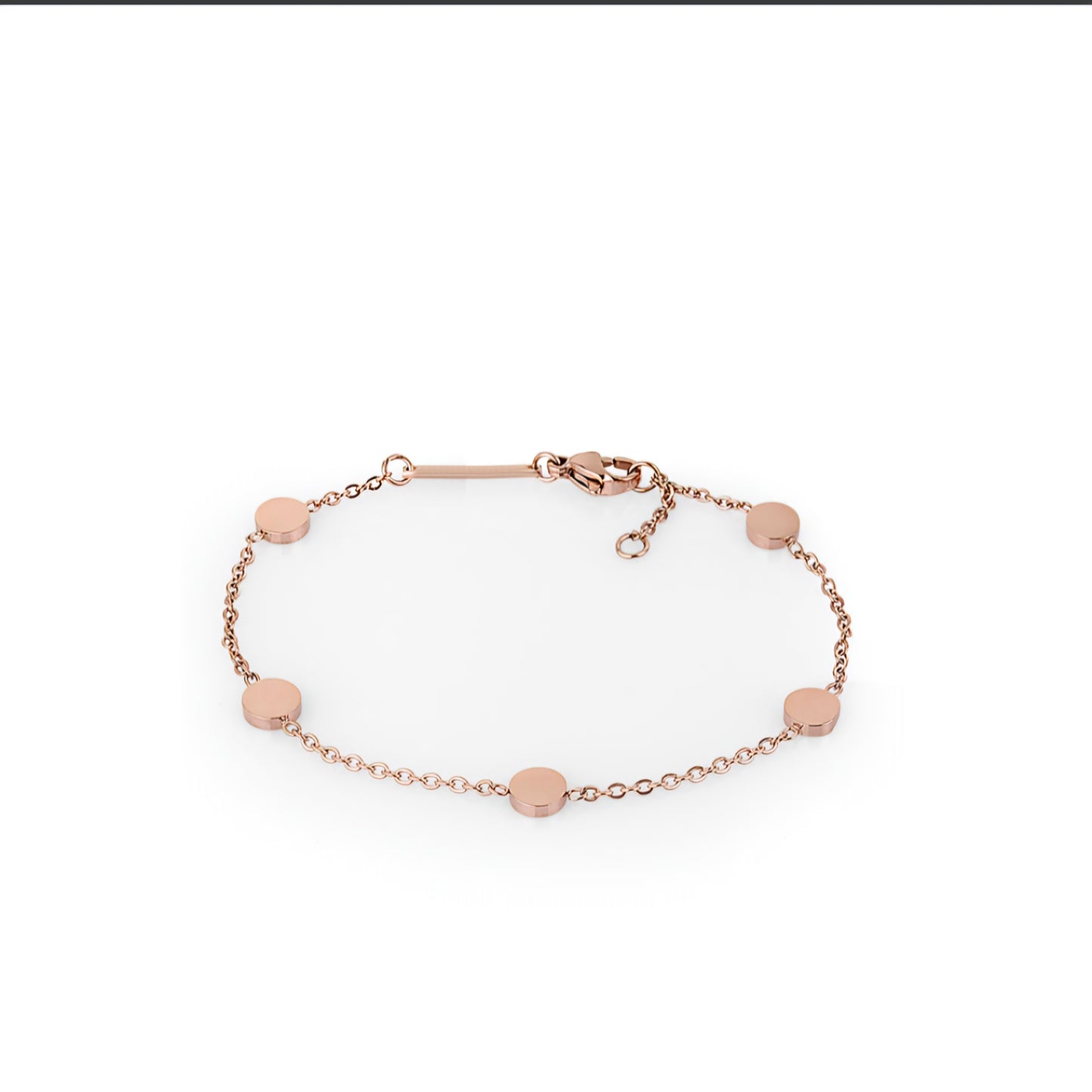 Brățară Daniel Klein de Damă Bicoloră, Lanț Fin cu Accente Circulare Aurii